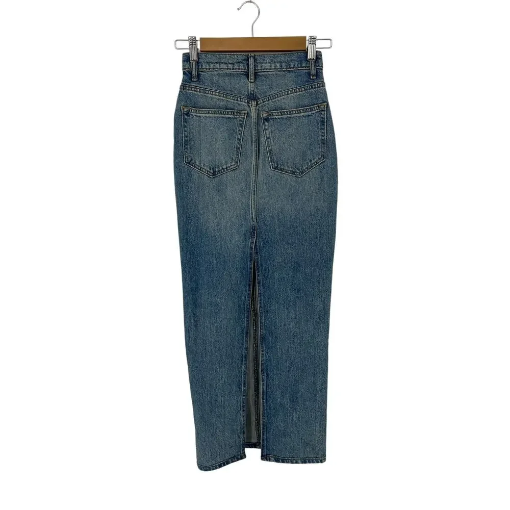 Reformation Blue Daria‎ Denim Maxi Skirt in Merritt